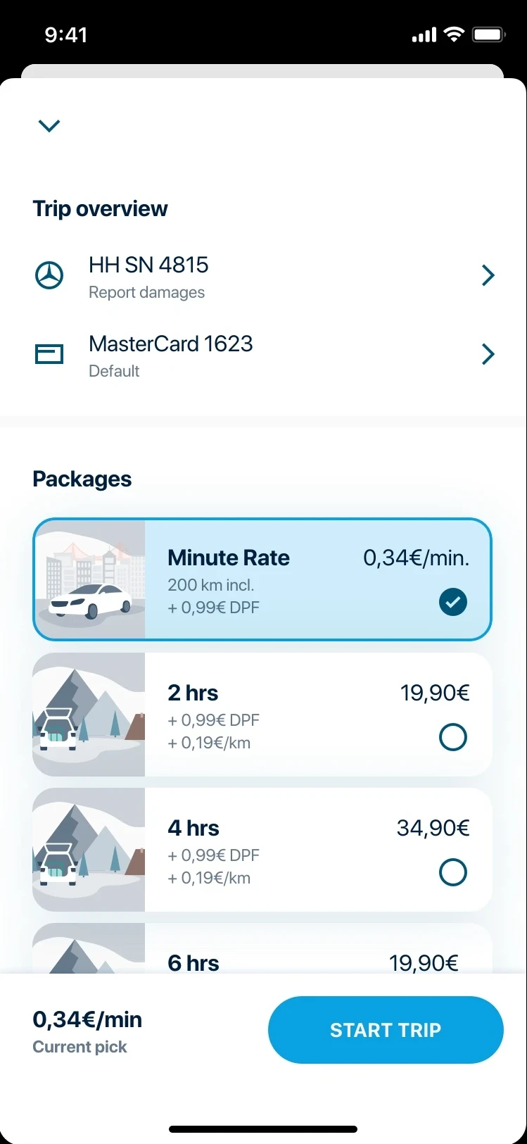 Round 1 variant A — control: horizontal carousel layout